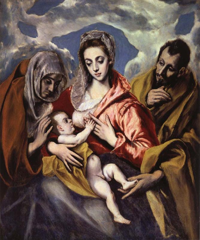 El Greco The Holy Family iwth St Anne France oil painting art